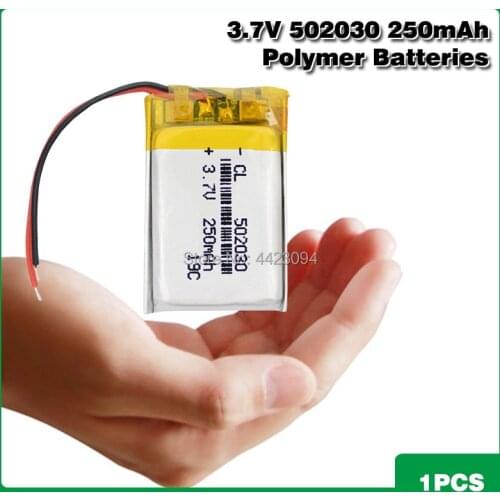 Rechargeable Li-Po battery 052030 502030 3.7V 250mah MP3 MP4 toy polymer lithium battery For GPS MID Bluetooth Headset