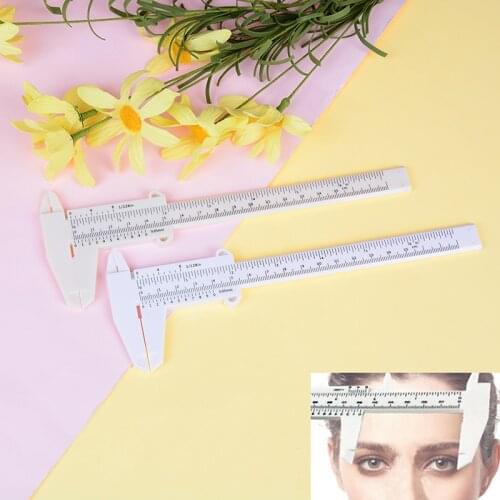 Portable 150MM Plastic Eyebrow Measuring Vernier Caliper Tattoo Microblading Caliper Ruler Permanent Makeup Measurement Tool