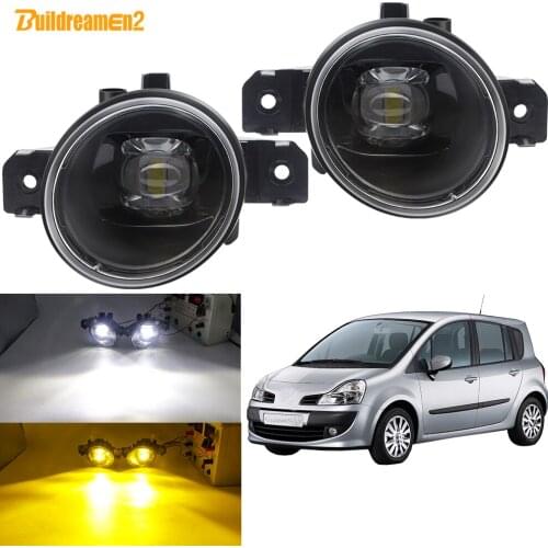 Fog Light Assembly H11 Car Front Bumper LED Lens Fog Lamp DRL 12V For Renault Modus / Grand Modus (F/JP0_) Hatchback 2004-2015