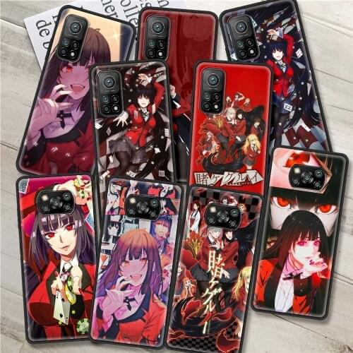 Shockproof Case for Xiaomi Mi Poco X3 NFC 10T Pro 9T M3 Note 10 Lite F3 11 F1 CC9 A2 9 Soft Phone Cover Kakegurui Jabami Anime