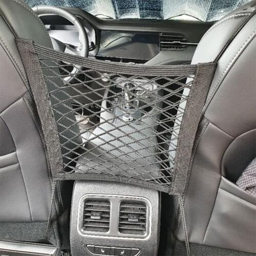 2/3 Layer Car Mesh Organizer Seat Rear Elastic Mesh Net Back Seat Bag Pet Cargo Cloth Universal Multifunction Pocket Storage