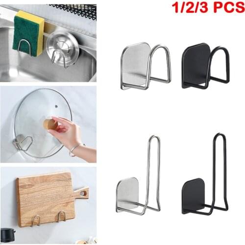 Kitchen Stainless Steel Sponges Holder Storage Rack Self Adhesive Sink Sponges Drain Drying Rack Kitchen Sink Storage Stand