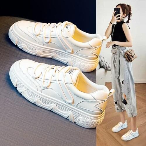 White Shoes Womens Shoes 2021 New Spring Soft Sole Soft Surface Single Shoes Sports Style Shallow Mouth Casual Shoes