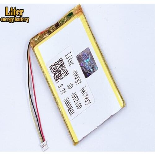 Plug 1.0-4P 4862100 5060100 high capacity Tablet PC Li-polymer battery 3.7V 5000mAh Li-po battery