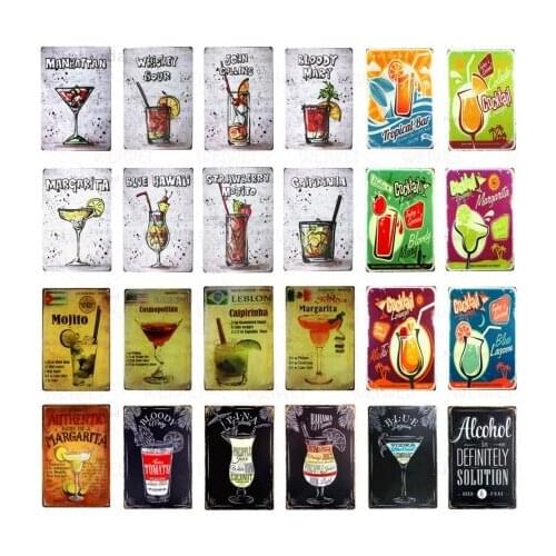 Natividad Vintage Garden Beer Glass Car Plate Metal Tin Sign Bar Pub Home Wall Art Decor Retro Metal Art Poster for Living Room