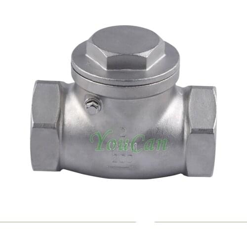 1/2" 3/4" 1" 1-1/4" 2" Stainless Steel 304 Wire Mouth Horizontal Non-Return Valve Female Thread Swing Check valve
