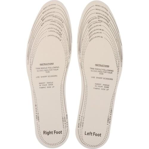 1Pair Latex Insoles Sweat-absorbent Breathable Shock Absorption Deodorant Latex Non-woven Insole Shoe Pad For Men Women 3Styles