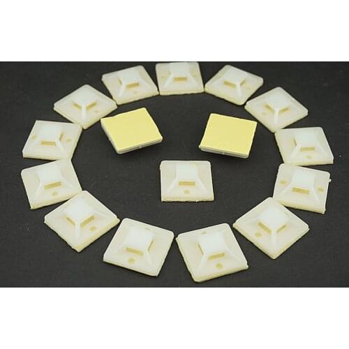 20 PCS/Lot 20X20mm Self Adhesive Cable Wire Zip Tie Mounts Mounting Base Clamps Clip