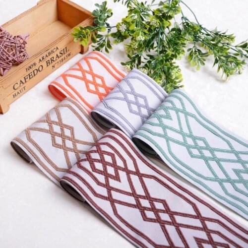 25yards/lot 9cm Width Embroidery Woven Jacquard Ribbon Design For Curtain And Clothing Accessory Ethnique Broderie Ruban
