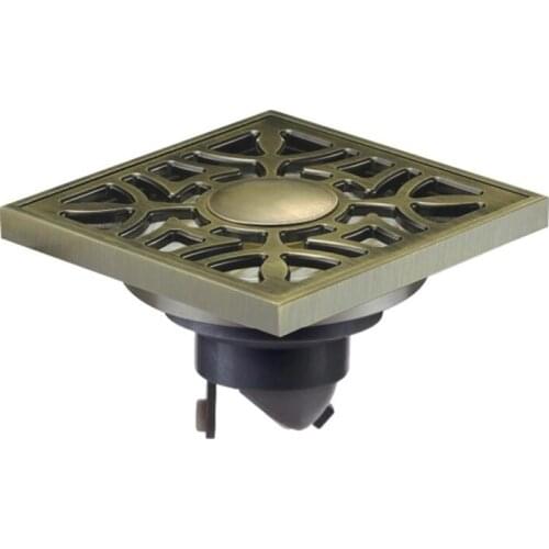 4' Brass Antique Bathroom Kitchen Shower Room Porch Waste Strainer Floor Drain