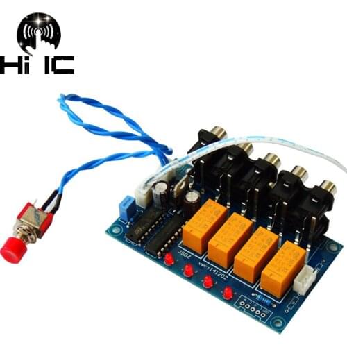 4 Input 1 Output Lossless Audio Source Signal Switcher Switch Selector Board Box Sound HiFi Audio Signal Splitter
