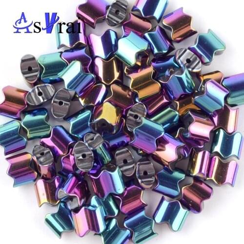 Natural Color Hematite Wave Shape Stone Beads Spacer Loose Beads For Jewelry Making 5*4/6*5/8*8mm Diy Handmade Bracelets 15"