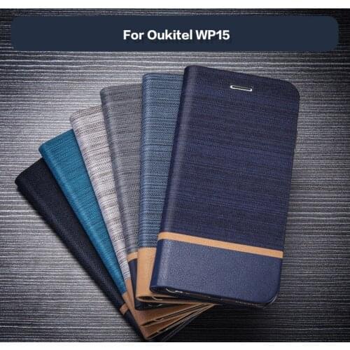 PU Leather Wallet Case For Oukitel WP15 Business Phone Case For Oukitel WP15 Book Case Soft Silicone Back Cover