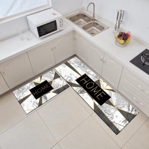 RULDGEE Anti-Slip Polyester Kitchen Strip Mat Absorbent Living Room Prayer Pad Long Rug Entrance Doormat Hallway Bathroom Carpet