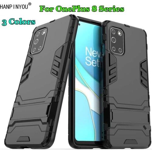 For OnePlus 8 8T Pro Hybrid Soft TPU + Hard PC Dual Layer Armor Case Shockproof Bumper Stand Holder Cover