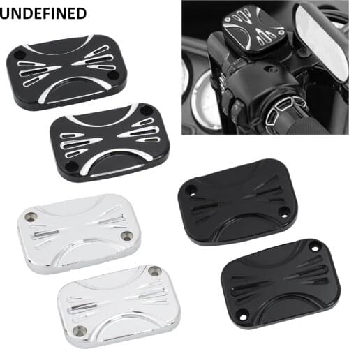 Brake Master Cylinder Fluid Reservoir Cover Front Rear For Harley Touring Electra Glide Road King Street Glide FLH V-Rod VRSCX