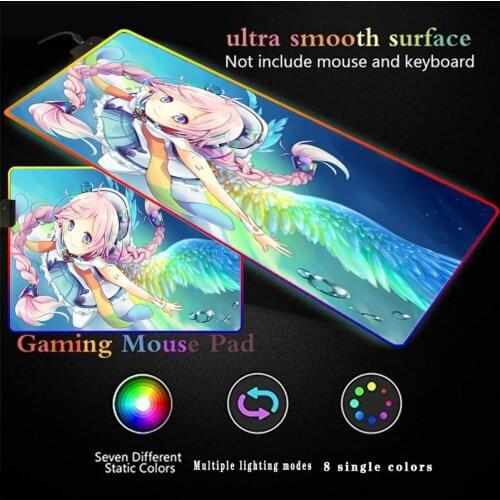 Little Cute Animation Game RGB Computer Game Mouse Pad XXL40X90CM Mouse Pad LED Gamer Mause Carpet Multifunctional Desk Pad CSGO