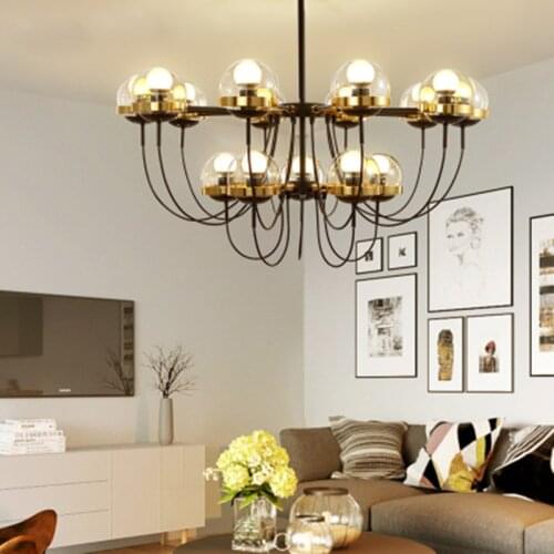 5/8/10 lights Nordic chandelier Lighting Modern designer glass ball kitchen chandelier Nordic lustre for restaurant living room