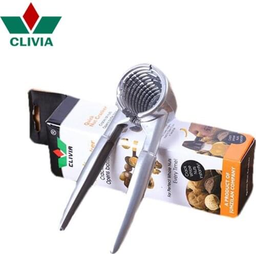 CLIVIA Multifunctional Walnut clip creative funnel opener Aluminum alloy Handle Walnut Plier Opener Kitchen Tool Supplies