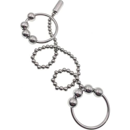 Stainless Steel Male Chastity Device Delay Ejaculation Cock Ring Metal Penis Ring Sleeve Lock Penis Sleeve Ring Sex Toys For Men