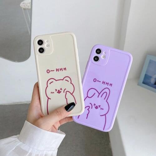 Soft Phone case for iPhone XR X XS Mini SE 2020 6 6S 7 8 Plus Cute sketch cartoon phone case For Apple iPhone 11 12 Pro Max
