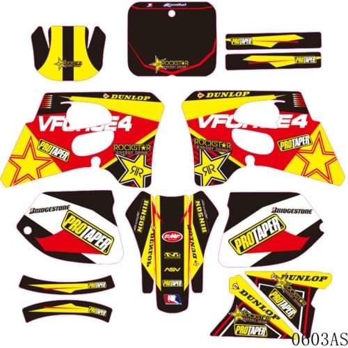 Full Graphics Decals Stickers Motorcycle Background Custom Number Name 3M For SUZUKI RM125 RM250 RM 125 250 1993 1994 1995