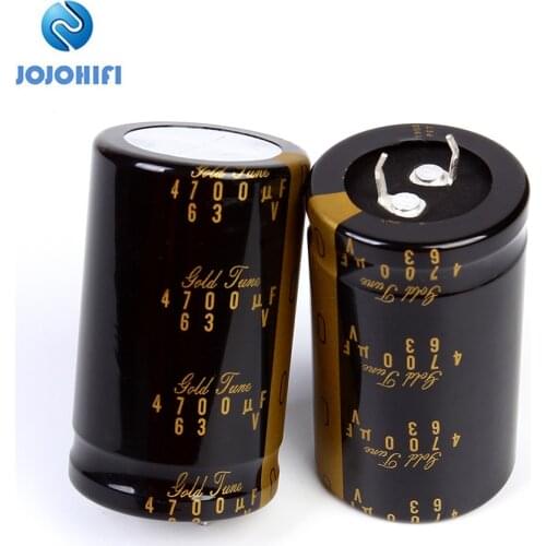 2pcs One Pair 4700UF 63V 35x50mm KG Type II Gold Tune Pitch 10mm 63V/4700uf Audio Capacitors Electrolytic Capacitor Alloy Feet