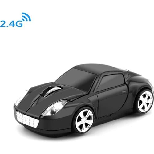 Optical Wireless Computer Mouse Ergonomic Car Auto Shape USB 3D Mause LED Light Small 1600 DPI Small Mice For Kid PC Laptop Mac