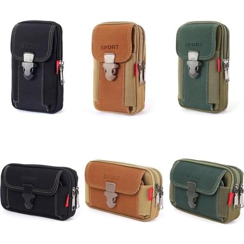 Running Pouch Travel Camping Bags Canvas Waist Pocket Male Outdoor Fanny Bum Bag Purse Business Mobile Phone Pouch