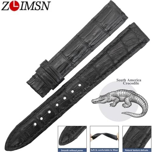 ZLIMSN High Quality crocodile Watchbands Leather Crocodile Alligator Luxury Watch Band Bracelet Straps 14-24mm