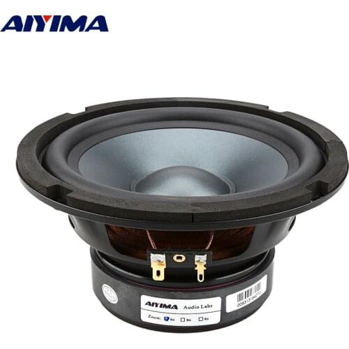 AIYIMA 1Pc 6.5 Inch Mid Woofer Speaker Hifi Fever Bass Loudspeaker 4 8 Ohm 50W Bookshelf Floor Sound Music DIY Speakers Column