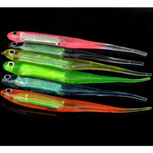 Super Attraction Soft Lure Worm Bait 3D Rainbow Fish 10cm/3g aluminium foil Build in Handmade Artificial Lures 4 Pieces Bag