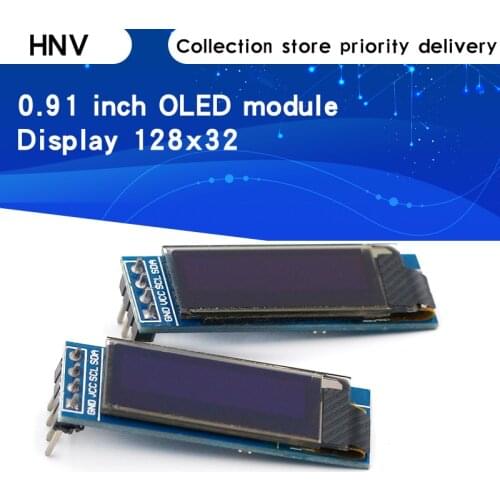 0.91 inch OLED module 0.91" white/blue OLED 128X32 OLED LCD LED Display Module 0.91" IIC Communicate