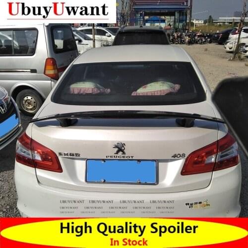 General Purpose Car Styling ABS Material And Surface Carbon Fiber Rear Spoiler For PEUGEOT 408 2015-2019 Universal Car Spoiler