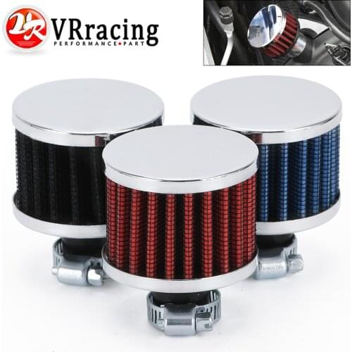 VR - Universal 12mm Interface Motorcycle Car Air Intake Filters Cone Cold Air Filter System Turbo Vent Crankcase VR-AIT12