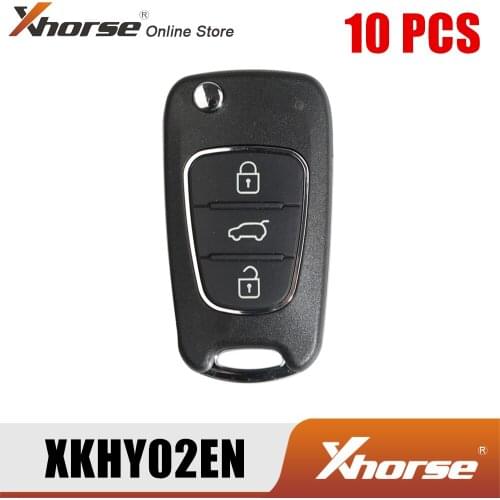 Xhorse XKHY02EN Wire Remote Key for Hyundai Flip 3 Buttons English 10PCS/Lot