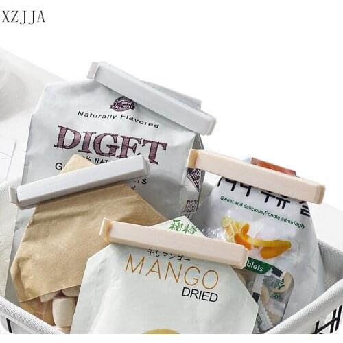 XZJJA 12pcs/set Large Plastic Bag Clips Snack Food Bag Storage Sealing Clip Household Bag Sealer Reusable Food Gadgets