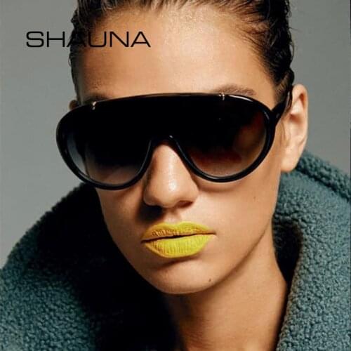 SHAUNA Oversize One Piece Sunglasses Women Cool Gradient Goggle Cover Sun Glasses Men
