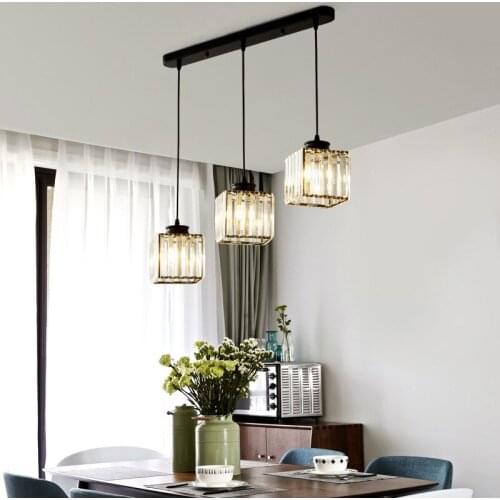 2020 Modern Crystal Chandelier Lighting For Living Room Dining Room Home Decoration AC85-240V LED E27 3Heads Chandeliers