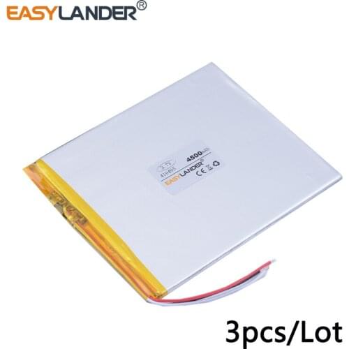 3pcs /Lot lithium Li ion polymer rechargeable battery 3-wire 419495 4500MAH For Tablet Pc DIY Power mobile Power bank PAD DVD
