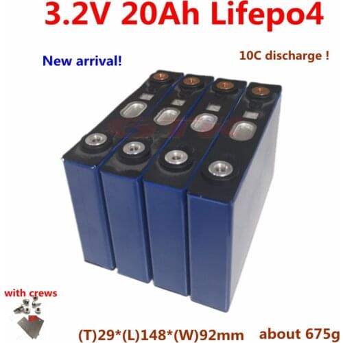 3000 cycles! 3.2v 20ah 200A high discharge current 20ah 3.2v lifepo4 battery cell for electrice bike motor battery pack diy