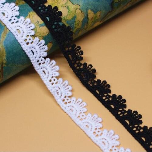 30yds 1.5cm Embroidered Lace Ribbon Water Soluble Milk Silk Lace Trims DIY Appliques Handmade Sewing Clothing Home Textile Craft