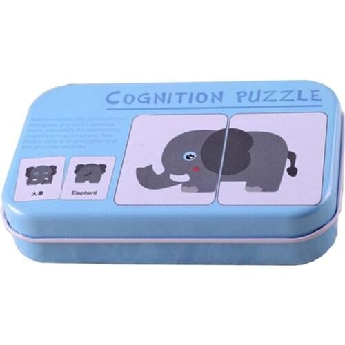 Baby Infant 32pcs Flash Card Jigsaw cognition puzzle Shape Matching Puzzle Cognitive Learning Early Education Card Learning To