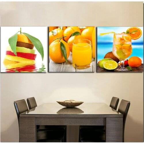3Panels Drinks Juice Orange 5d Diy Diamond Embroidery sale Full Drill Square round Diamond Painting Cross Stitch ChristmasZP-486