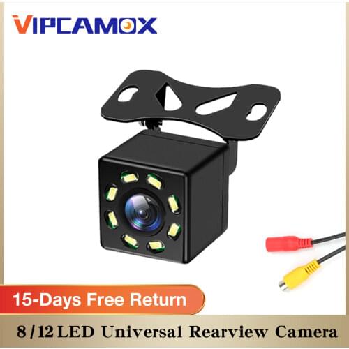 Car Rear View Camera Night Version 8 LED Reversing Backup Camera RCA 12 LED Rearview 170° Wide Angle HD Waterproof Universal