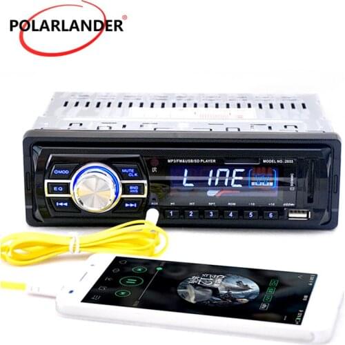 Car Radio Player 1 Din 12V Auto Stereo MP3 Player FM SD MMC card reader. MP3 Player AUX USB Remote Control LED / LCD Display Veh