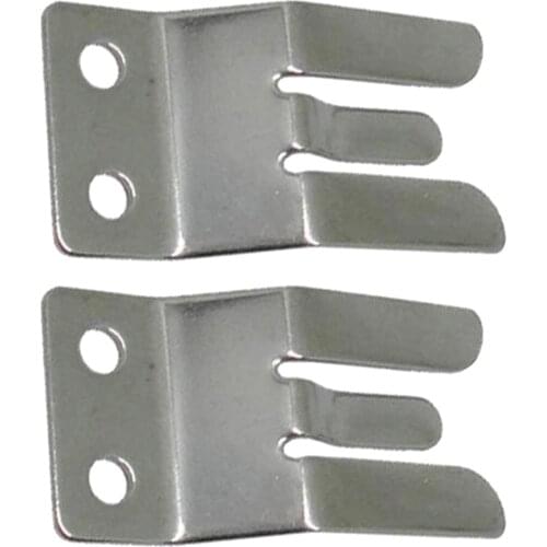 MagiDeal 2 Pieces 304 Stainless Steel One-piece Microphone Clip