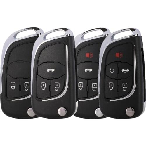 Jingyuqin Modified Flip Remote Car Key Shell For Chevrolet Cruze Epica Lova Camaro Impala 2 3 4 5 Button HU100 Blade