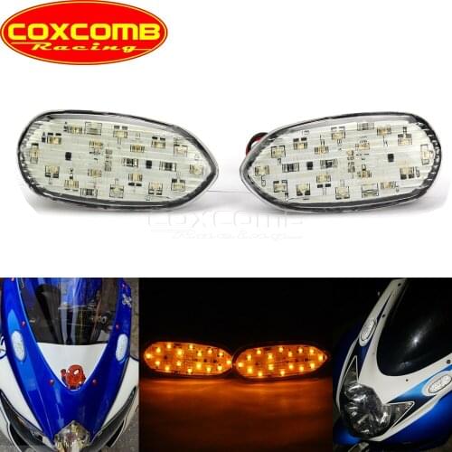 For Suzuki GSXR GSX-R 600 750 1000 2006-2016 Motorcycle LED Amber Turn Signal Light Flush Mount Indicator Flasher Blinker Lamp