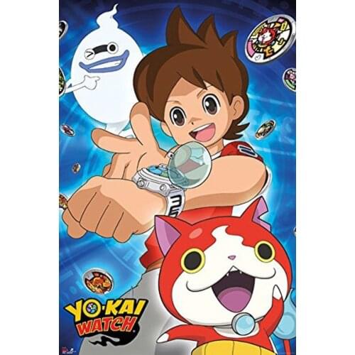 Home Decor Yo-Kai Watch - Anime TV Show-Silk Art Poster Wall Sticker Decoration Gift
